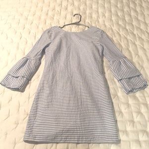 ENGLISH FACTORY Baby Blue Striped Dress